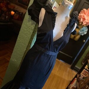 Elegant Black Ruffle Dress